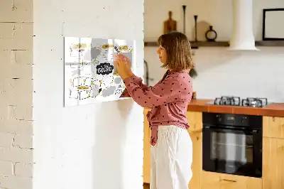 Magnetic marker board for New Year's goals