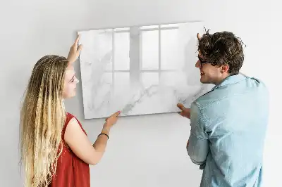 Magnetic glass dry erase board marble finish