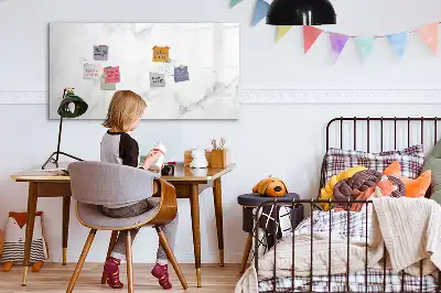 Magnetic glass dry erase board marble finish