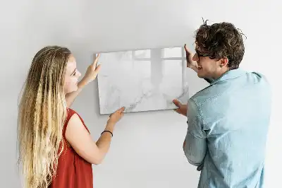 Magnetic glass dry erase board marble finish