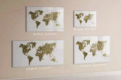 Magnetic marker board world map design