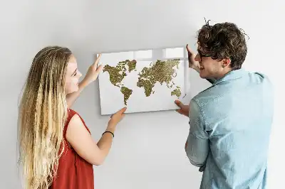 Magnetic marker board world map design