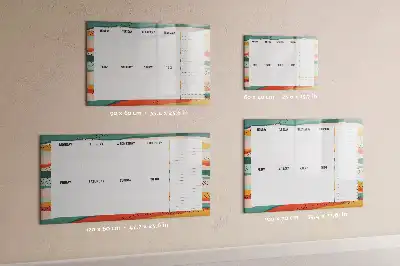 Magnetic marker board retro weekly planner