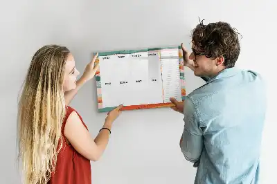 Magnetic marker board retro weekly planner