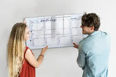 Magnetic glass dry erase board birthday card design