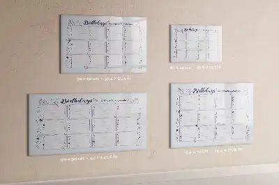 Magnetic glass dry erase board birthday card design