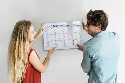 Magnetic glass dry erase board birthday card design
