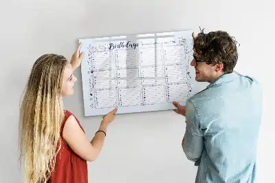 Magnetic glass dry erase board birthday card design