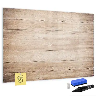Magnetic marker board with wood texture finish