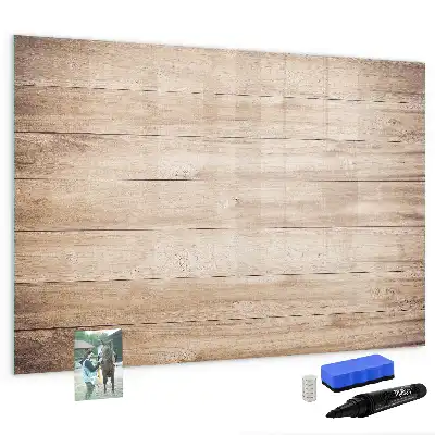 Magnetic marker board with wood texture finish