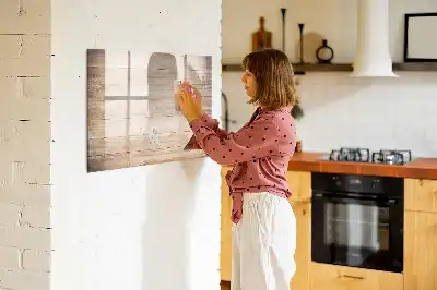 Magnetic marker board with wood texture finish