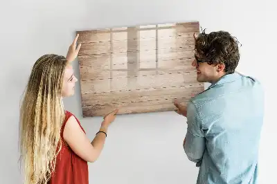 Magnetic marker board with wood texture finish