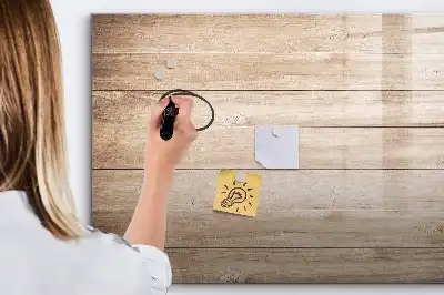 Magnetic marker board with wood texture finish