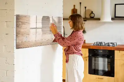 Magnetic marker board with wood texture finish