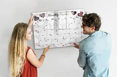Magnetic marker board elegant monthly planner
