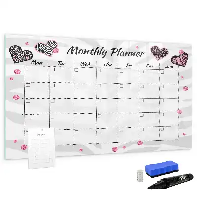 Magnetic marker board elegant monthly planner