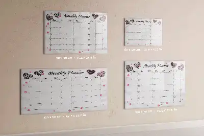Magnetic marker board elegant monthly planner