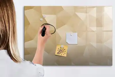 Magnetic glass dry erase board triangle abstraction print