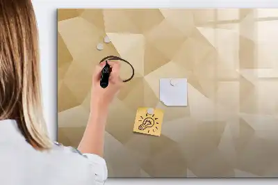 Magnetic glass dry erase board triangle abstraction print