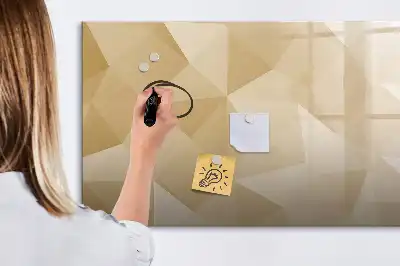 Magnetic glass dry erase board triangle abstraction print