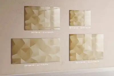 Magnetic glass dry erase board triangle abstraction print