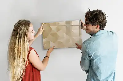 Magnetic glass dry erase board triangle abstraction print