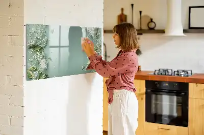 Magnetic marker board delicate flowers design