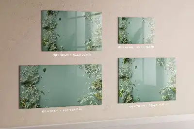 Magnetic marker board delicate flowers design