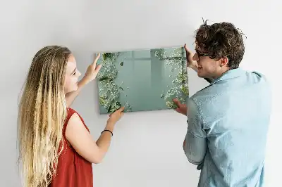 Magnetic marker board delicate flowers design