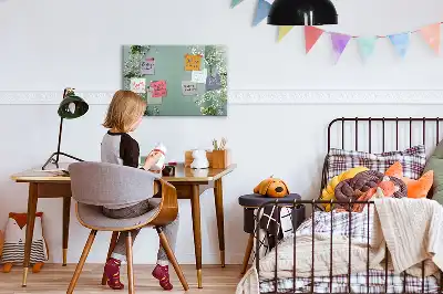 Magnetic marker board delicate flowers design