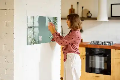 Magnetic marker board delicate flowers design