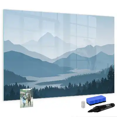 Magnetic marker board mountain landscape design