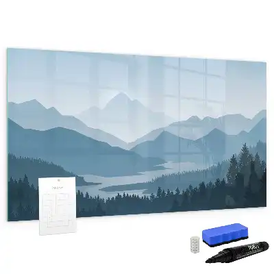 Magnetic marker board mountain landscape design