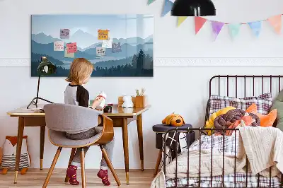 Magnetic marker board mountain landscape design