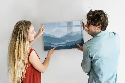 Magnetic marker board mountain landscape design