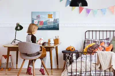 Magnetic marker board mountain landscape design