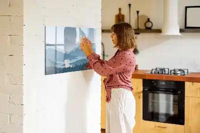 Magnetic marker board mountain landscape design