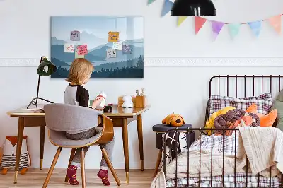 Magnetic marker board mountain landscape design