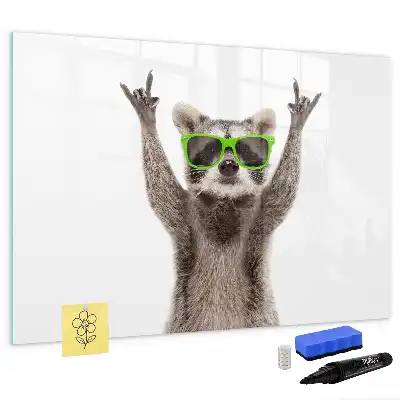 Magnetic marker board with succulents and glasses print