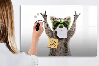 Magnetic marker board with succulents and glasses print