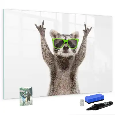 Magnetic marker board with succulents and glasses print