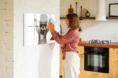 Magnetic marker board with succulents and glasses print