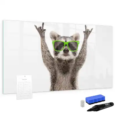 Magnetic marker board with succulents and glasses print