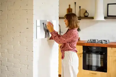 Magnetic marker board with succulents and glasses print