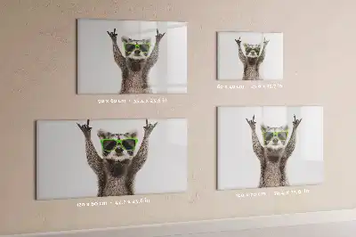 Magnetic marker board with succulents and glasses print