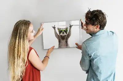 Magnetic marker board with succulents and glasses print