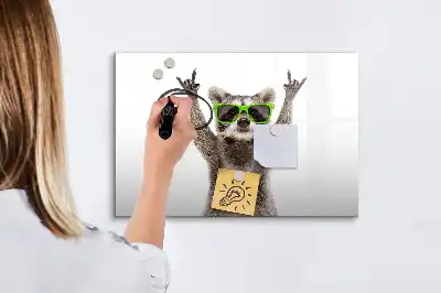 Magnetic marker board with succulents and glasses print