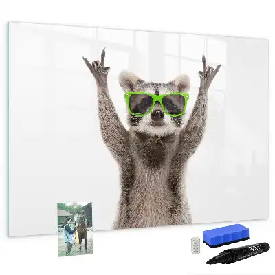 Magnetic marker board with succulents and glasses print