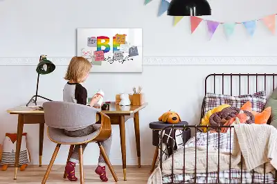 Magnetic marker board with Be yourself text