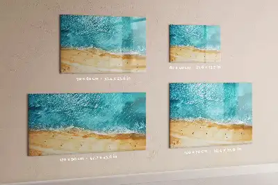 Magnetic marker board with sea beach people print